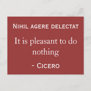 It is pleasant to do nothing postcard