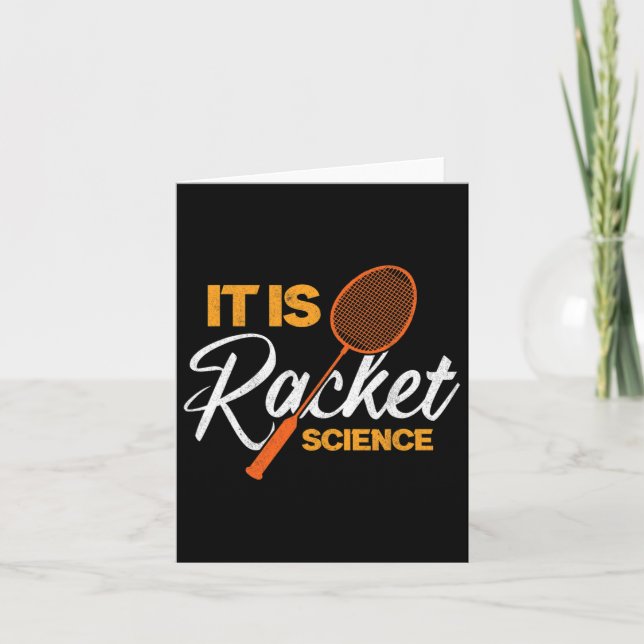 It Is Racket Science Dminton Shuttle Birdie Dminto Card (Front)