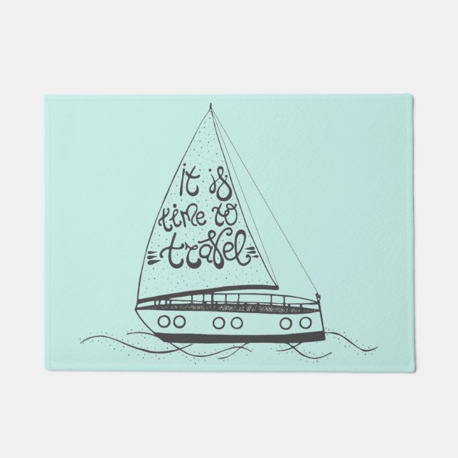 It Is Time To Travel Doormat (Front)