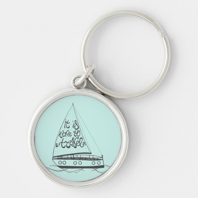 It Is Time To Travel Key Ring (Front)