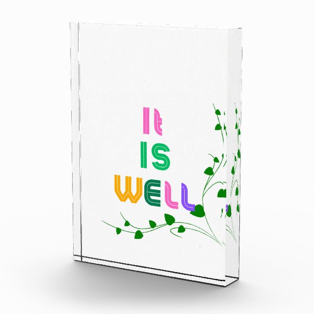 It is Well Acrylic Block (Right)