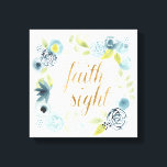 It Is Well - Walk by Faith Not by Sight Canvas Print<br><div class="desc">It Is Well I by Studio W. Features a beautiful floral border with the phrase "Walk by Faith,  Not by Sight."</div>