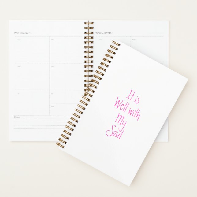 It is well with my soul Christian inspiration plan Planner (Display)