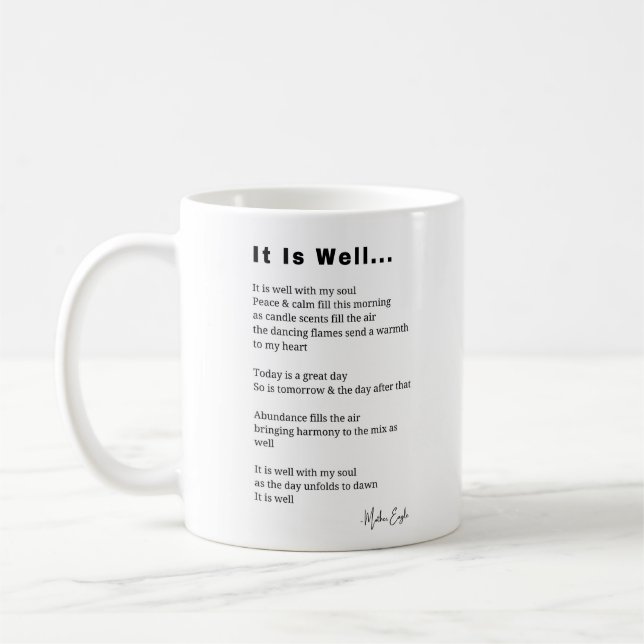 It is well with my soul coffee tea mug ceramic (Left)