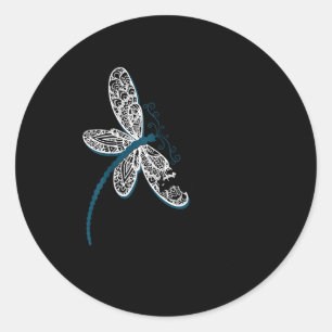 It Is Well With My Soul Dragonfly Chirtian Quote Classic Round Sticker