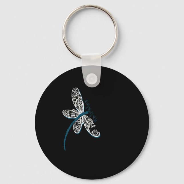 It Is Well With My Soul Dragonfly Chirtian Quote  Key Ring (Front)