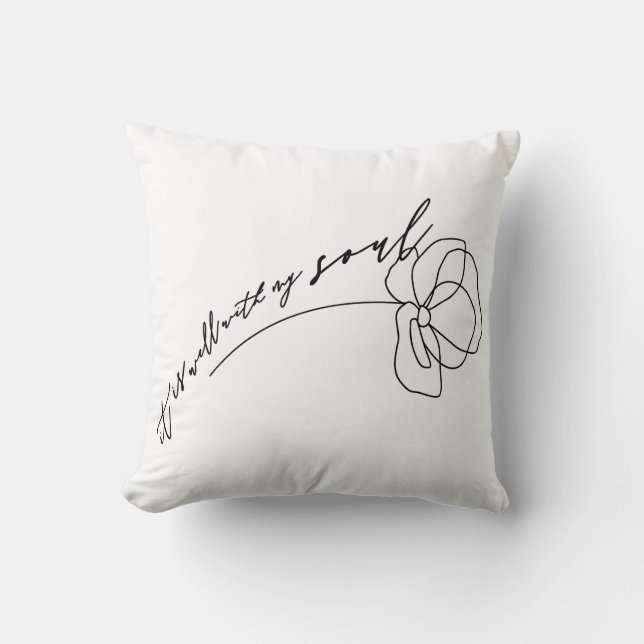 It is Well with My Soul Floral Cushion (Front)