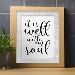 It is well with my soul frameable art holiday card