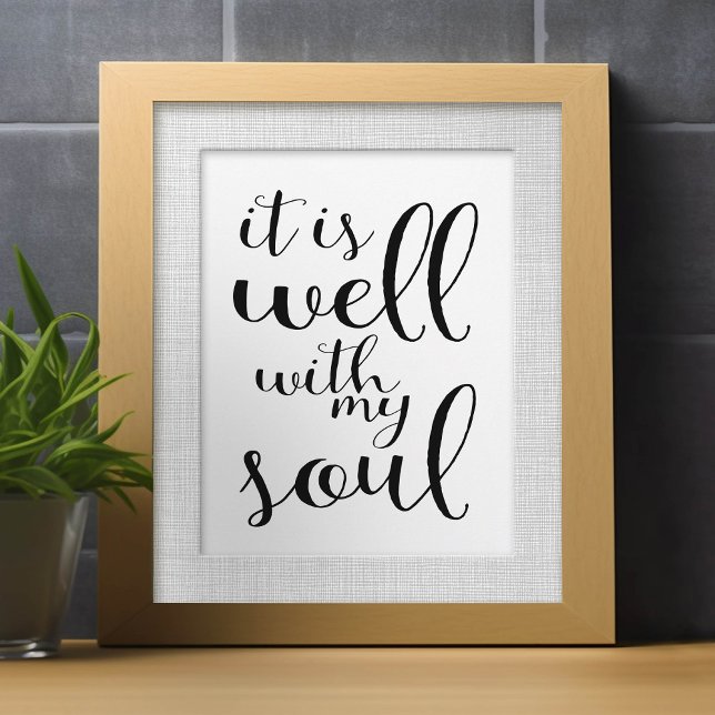 It is well with my soul frameable art holiday card (5x7 art fits into standard frame)