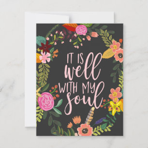 It Is Well With My Soul, Hymn, Bible, Quote Card