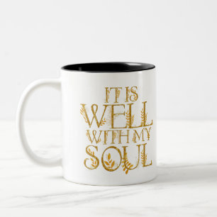 It Is Well With My Soul Hymn Two-Tone Coffee Mug