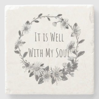 It Is Well With My Soul Keepsake Stone Coaster