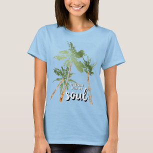 It Is Well With My Soul Tropical Palm Tree Lt Blue T-Shirt