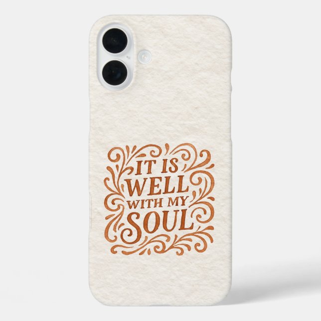 It is Well With My Soul Typography Case-Mate iPhone Case (Back)