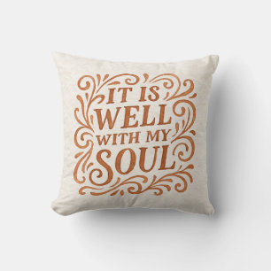It is Well With My Soul Typography Cushion