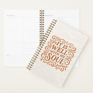It is Well With My Soul Typography Planner