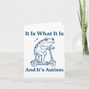 It Is What It Is And It's Autism Retro Autism Awar Card