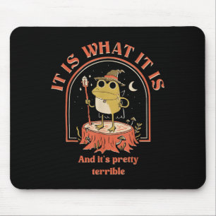 It Is What It Is And Its Pretty Terrible Frog Meme Mouse Mat