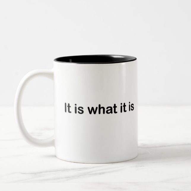 It is what it is - basic Two-Tone coffee mug (Left)