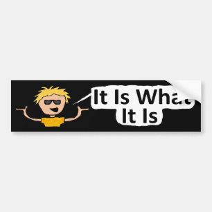 It Is What It Is Bumper Sticker
