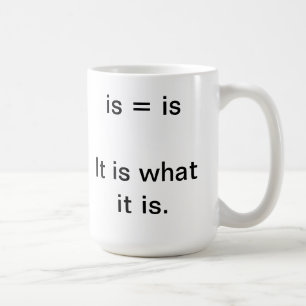 It is what it is Mug.  Large Font. Coffee Mug