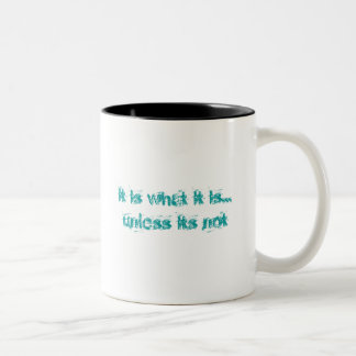 It is what it is... Two-Tone coffee mug
