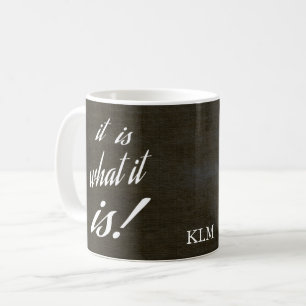 It Is What It Is - Typography Coffee Mug