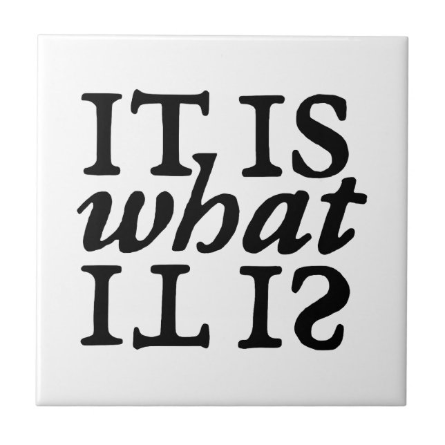 "It Is What It Is" Typography Tile (Front)