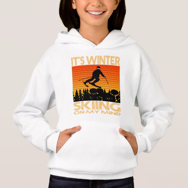 IT IS WINTER – SKIING ON MY MIND. (Front)