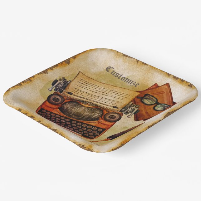 It Is Written Vintage Paper Plate (Angled)