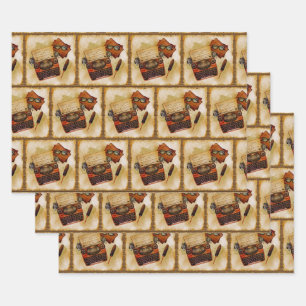It Is Written Vintage Pattern Wrapping Paper Sheet