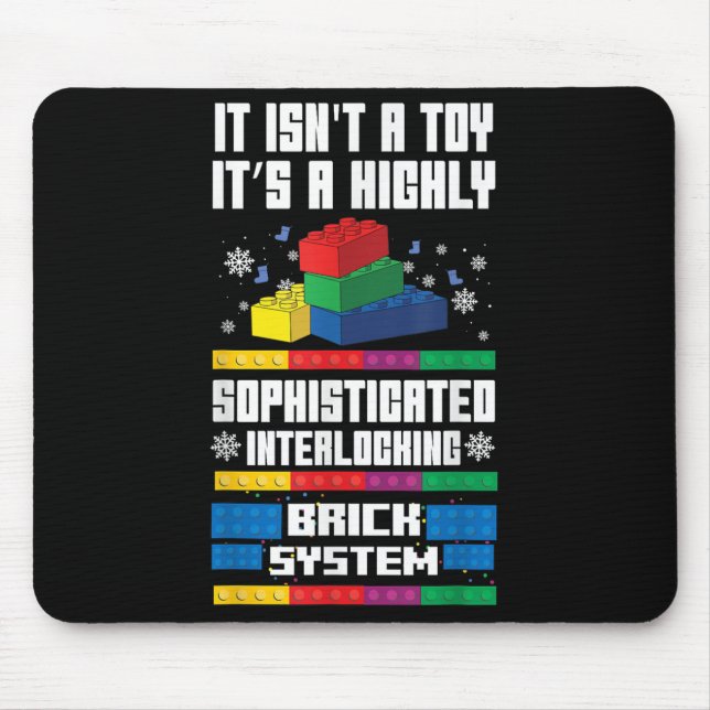 It Isn't A Toy It's Interlocking Brick System Funn Mouse Mat (Front)