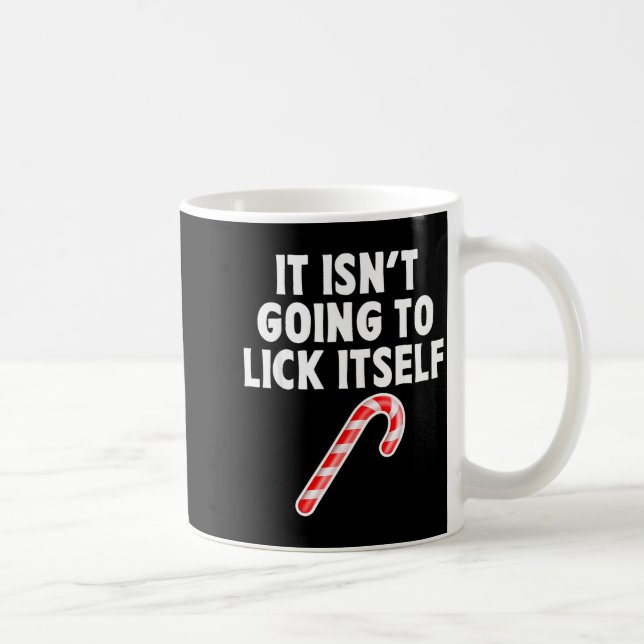 It Isnt Going To Itself Candy Cane Christmas Coupl Coffee Mug (Right)