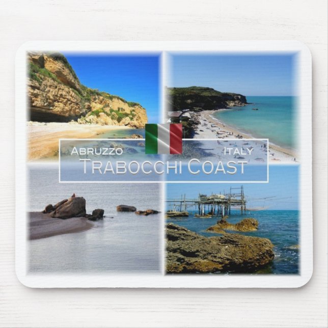 IT Italy - Abruzzo - Trabocchi Coast - Mouse Mat (Front)