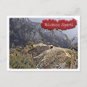 It Italy - alpine hut Bivacco Sperti - Dolomiti Postcard