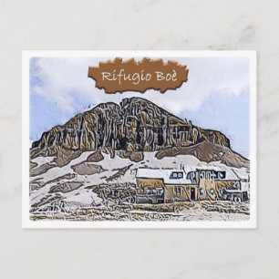 It - Italy - alpine hut Boe - Dolomiti Postcard