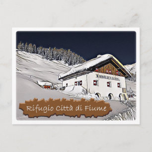 It Italy - alpine hut Citta di Fiume - Dolomiti Postcard