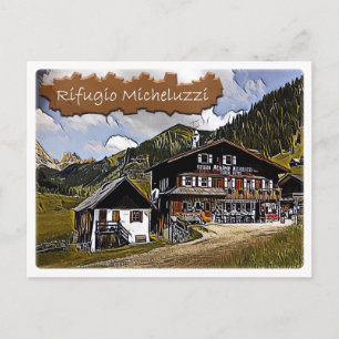It Italy - alpine hut Micheluzzi - Dolomiti Postcard