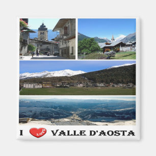 IT - Italy - I Love - Valle d'Aosta Magnet