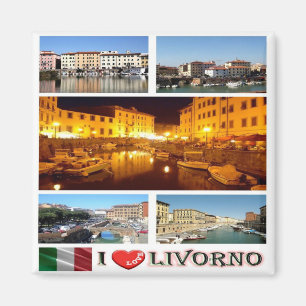 IT - Italy - Livorno - Mosaic - Collage Magnet