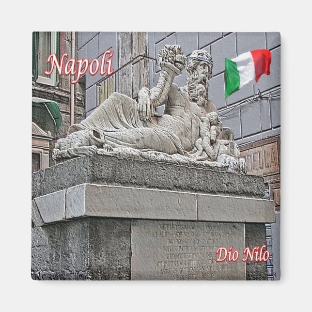 IT - Italy - Naples - God Statue Nile Magnet (Front)