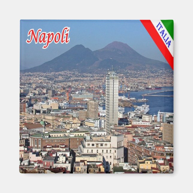 IT - Italy - Naples - Panorama Historical Centre Magnet (Front)
