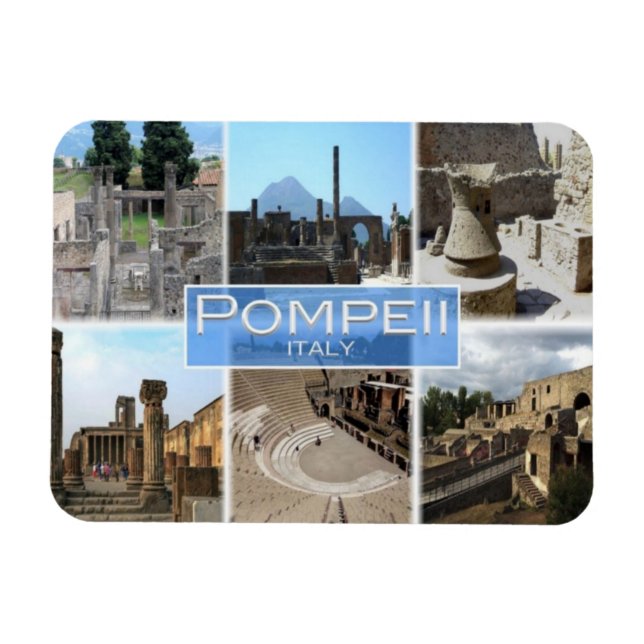 IT Italy - Pompeii Italy - Basilika - Magnet (Horizontal)
