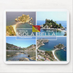 IT Italy - Sicilia - Taormina - Isola Bella - Mouse Mat