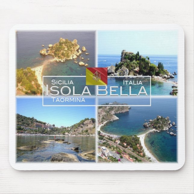 IT Italy - Sicilia - Taormina - Isola Bella - Mouse Mat (Front)