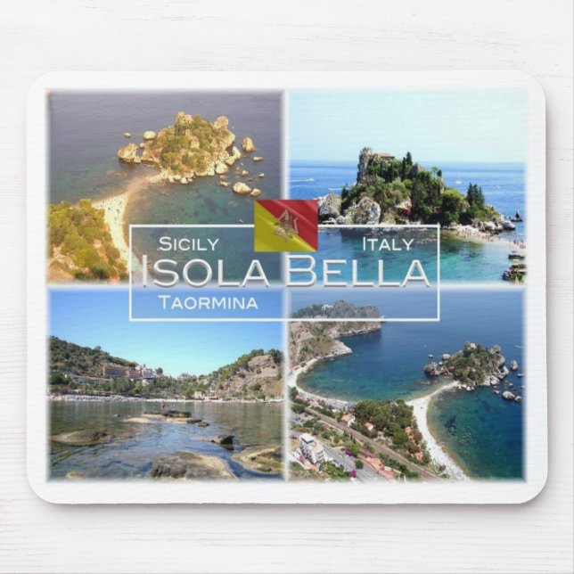 IT Italy - Sicily - Taormina - Isola Bella - Mouse Mat (Front)