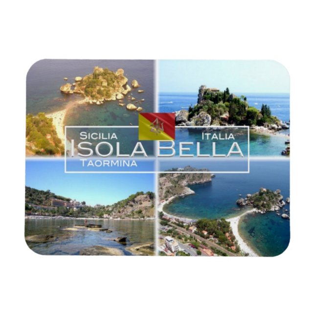 IT Italy - Taormina - Isola Bella - Magnet (Horizontal)