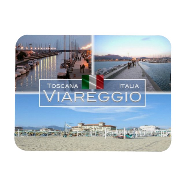 IT Italy - Viareggio - Molo e Porticciolo - Magnet (Horizontal)