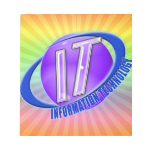 IT LOGO ORB/SWOOSH INFORMATION TECHNOLOGY NOTEPAD