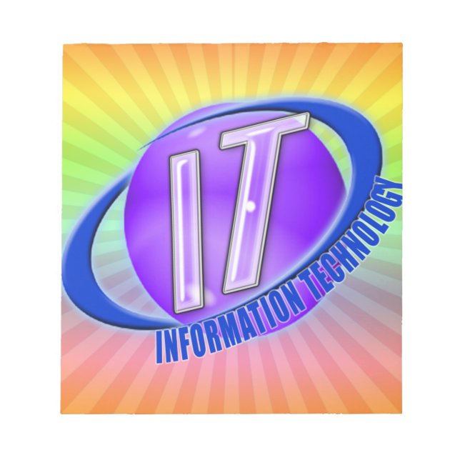 IT LOGO ORB/SWOOSH INFORMATION TECHNOLOGY NOTEPAD (Front)